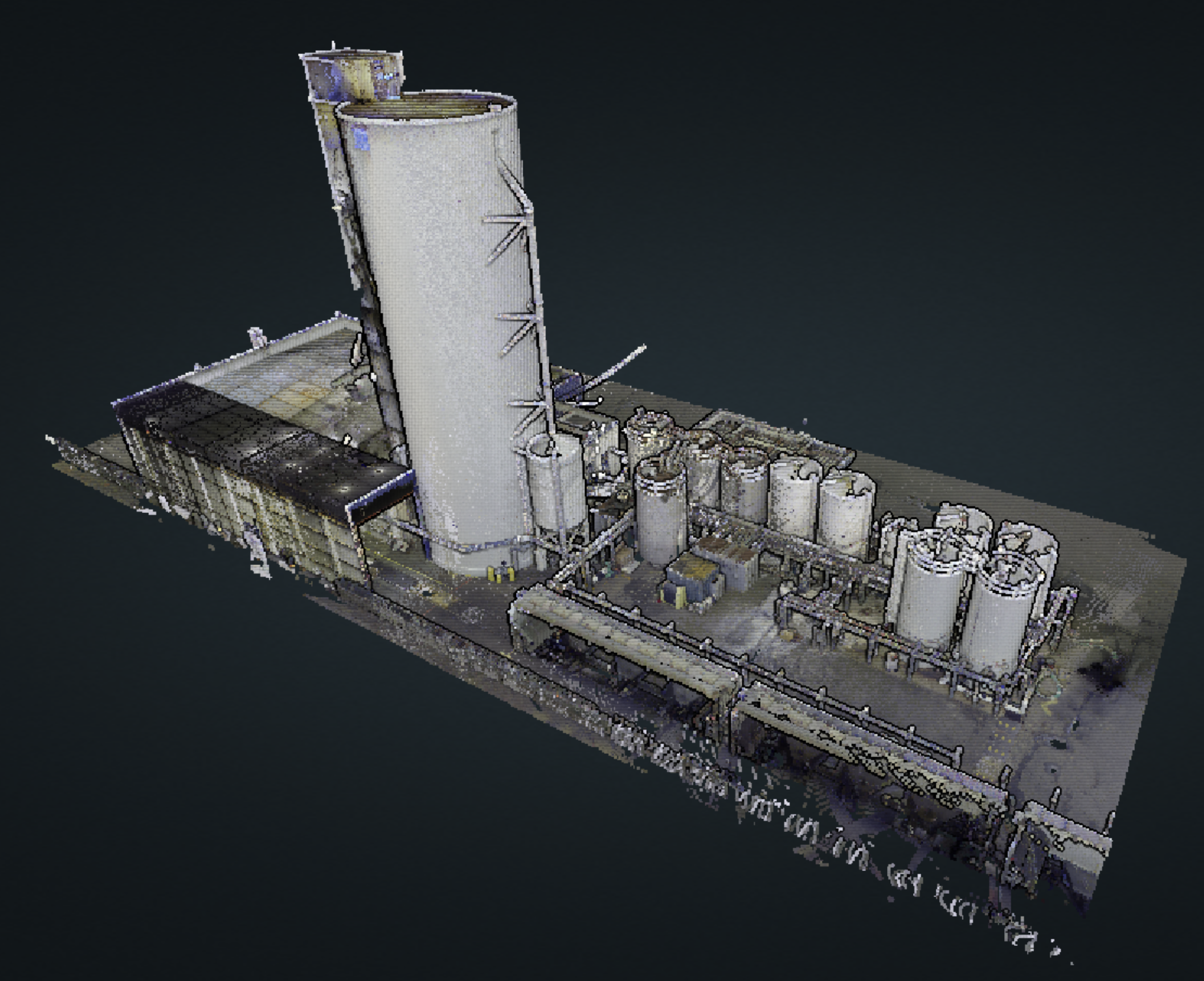 Arkdraft workspace with point cloud and models